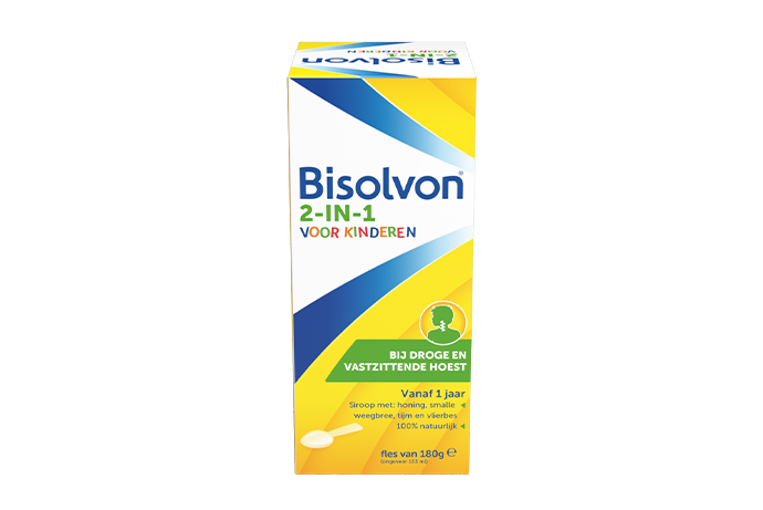 Bisolvon 2 in 1 drank voor kinderen, bij droge en vastzittende hoest